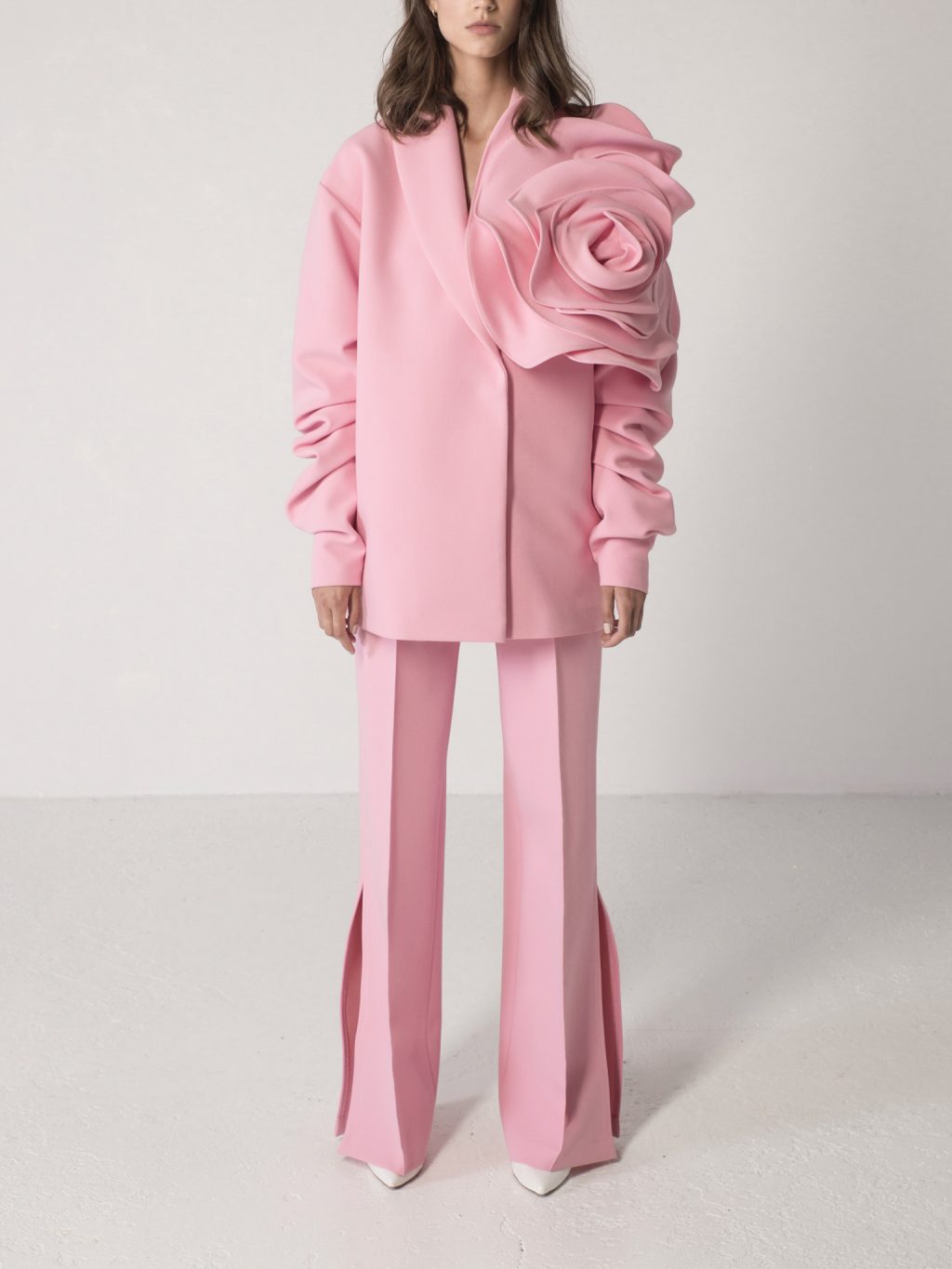 Flared Trousers with Slits