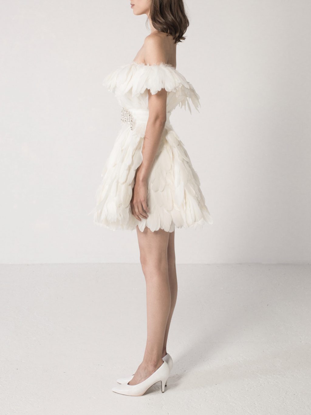 Feathered Mini Dress