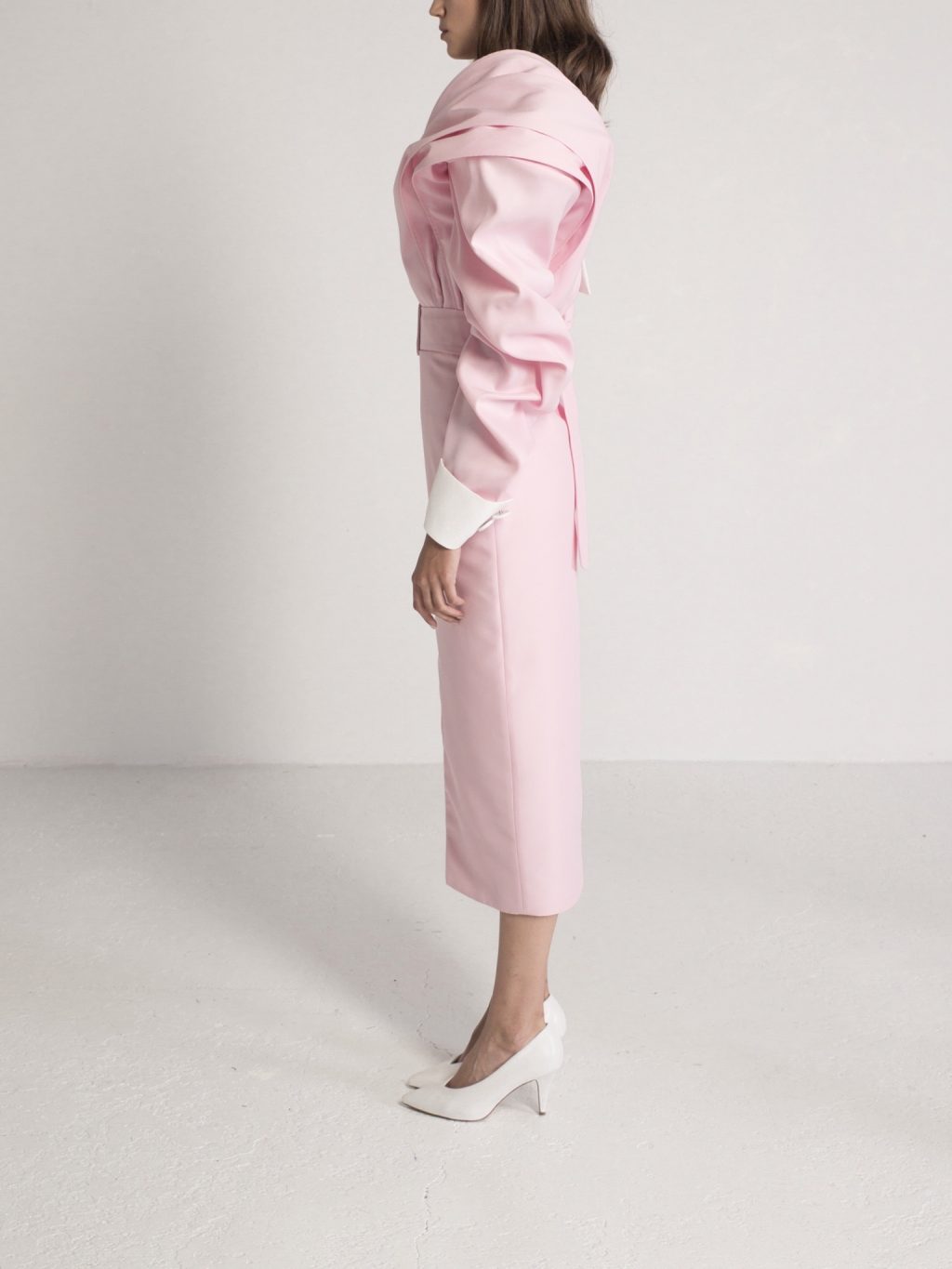 Oversized Sleeve Midi Dress