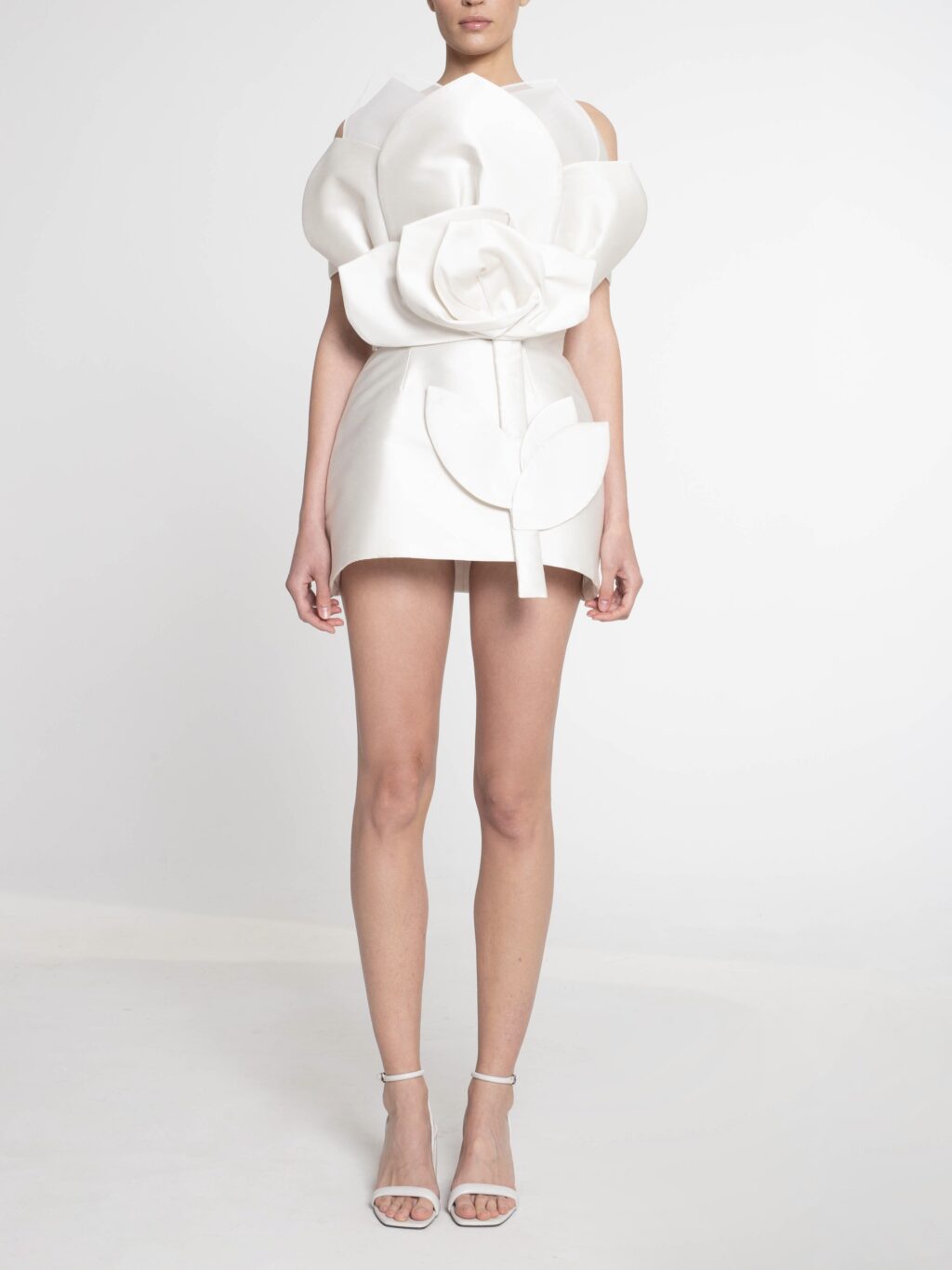 Mini Dress With Flower Detail