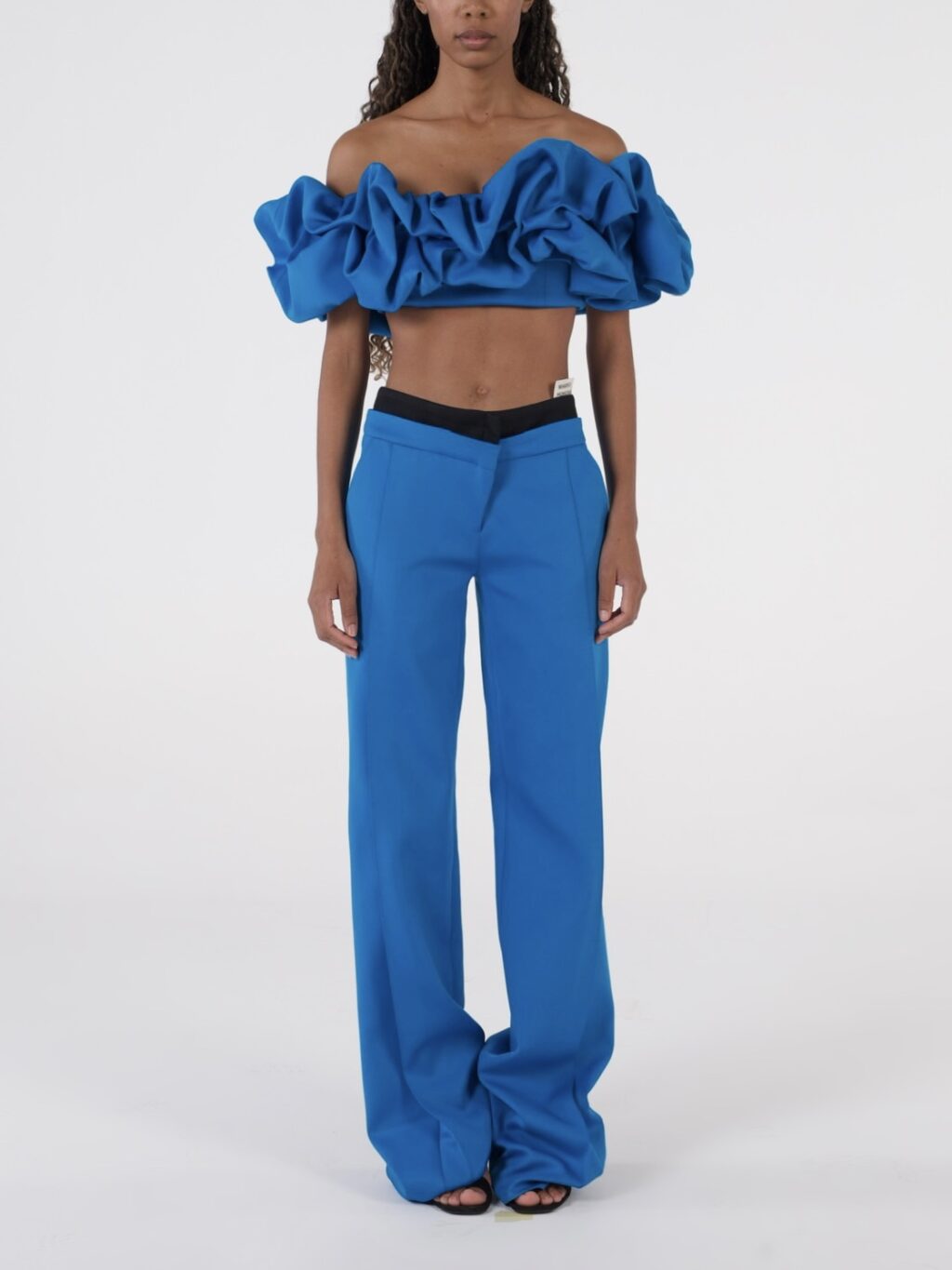 Voluminous Crop Top In Blue
