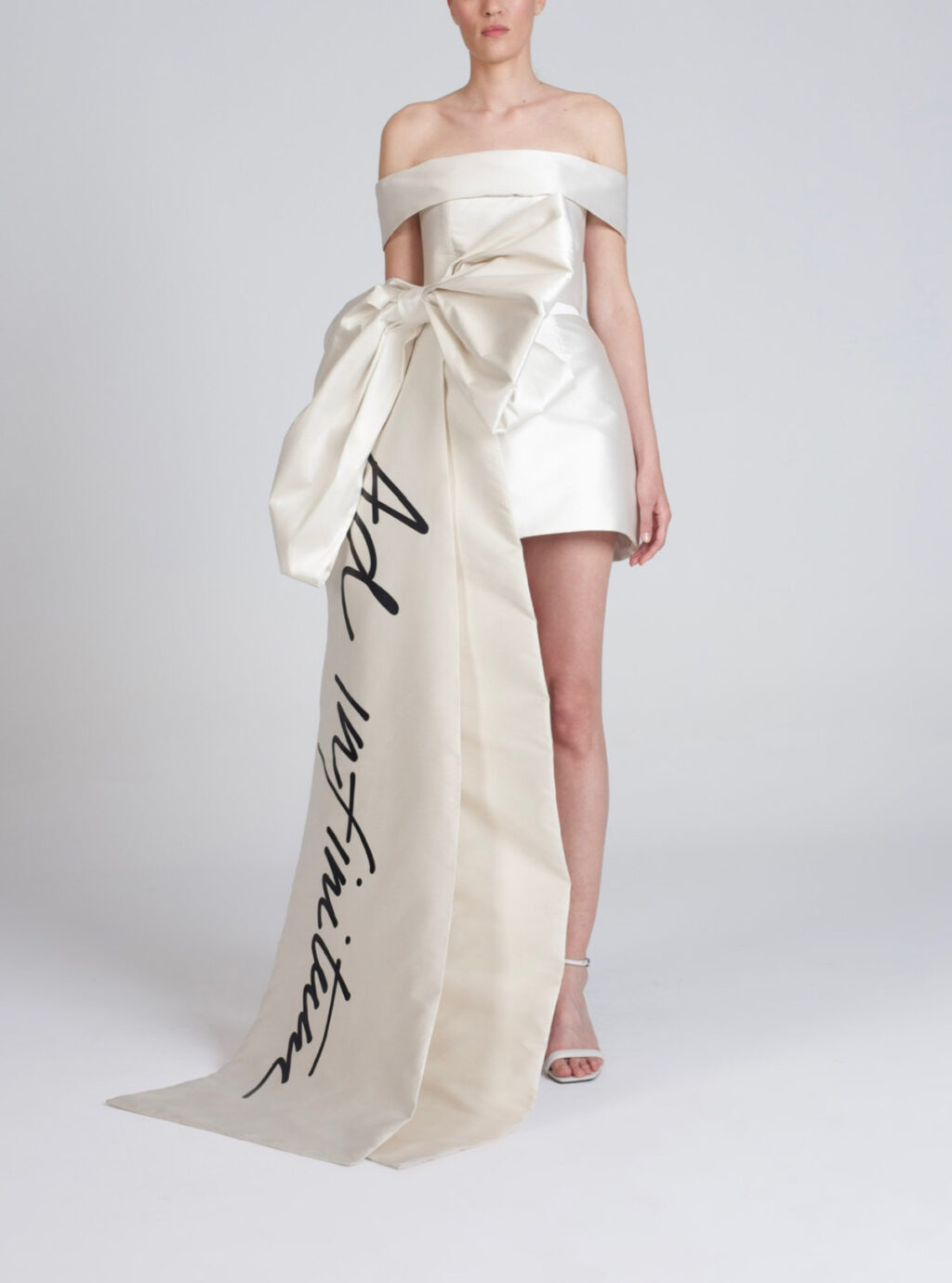 Short Dress With Dramatic Bow Detail