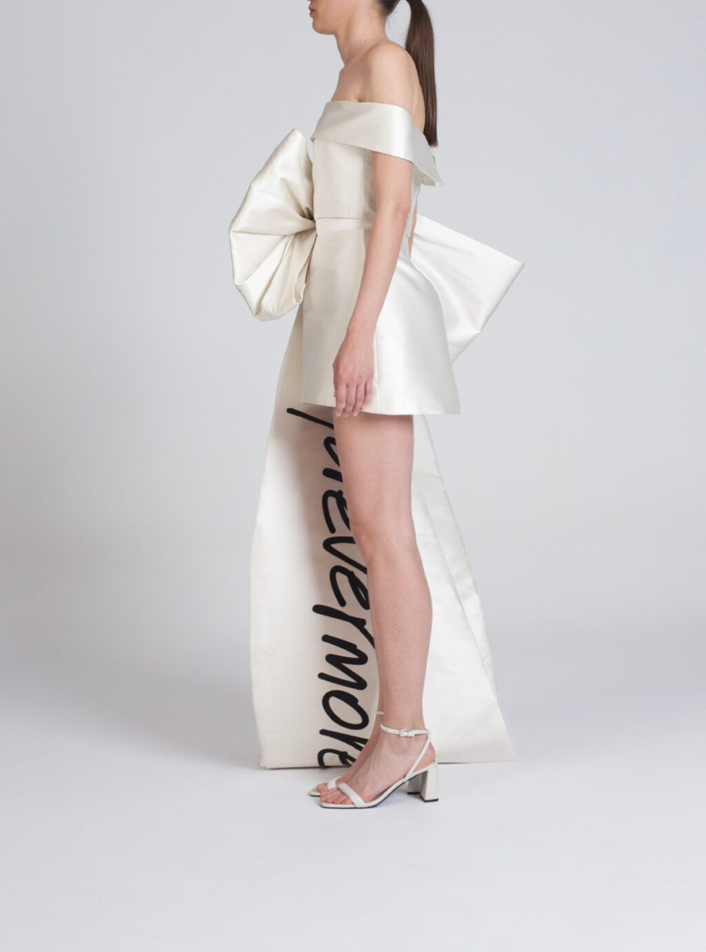 Short Dress With Dramatic Bow Detail