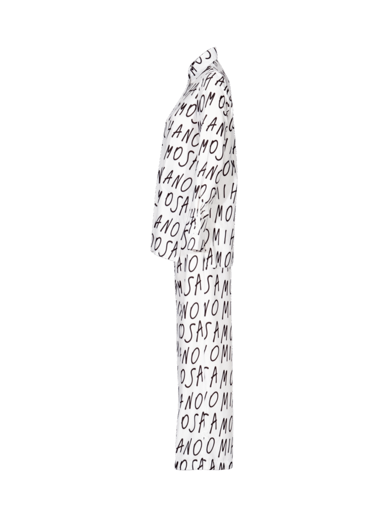 print woman's shirt in white
