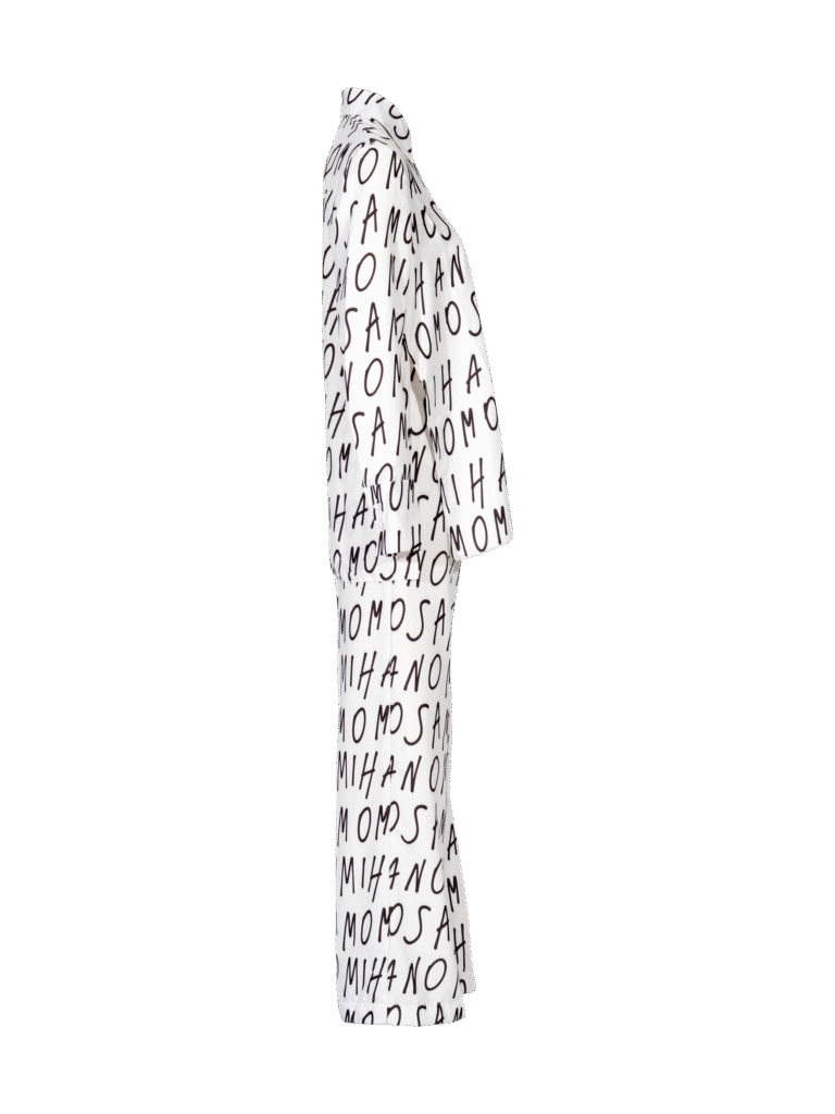 print woman's shirt in white