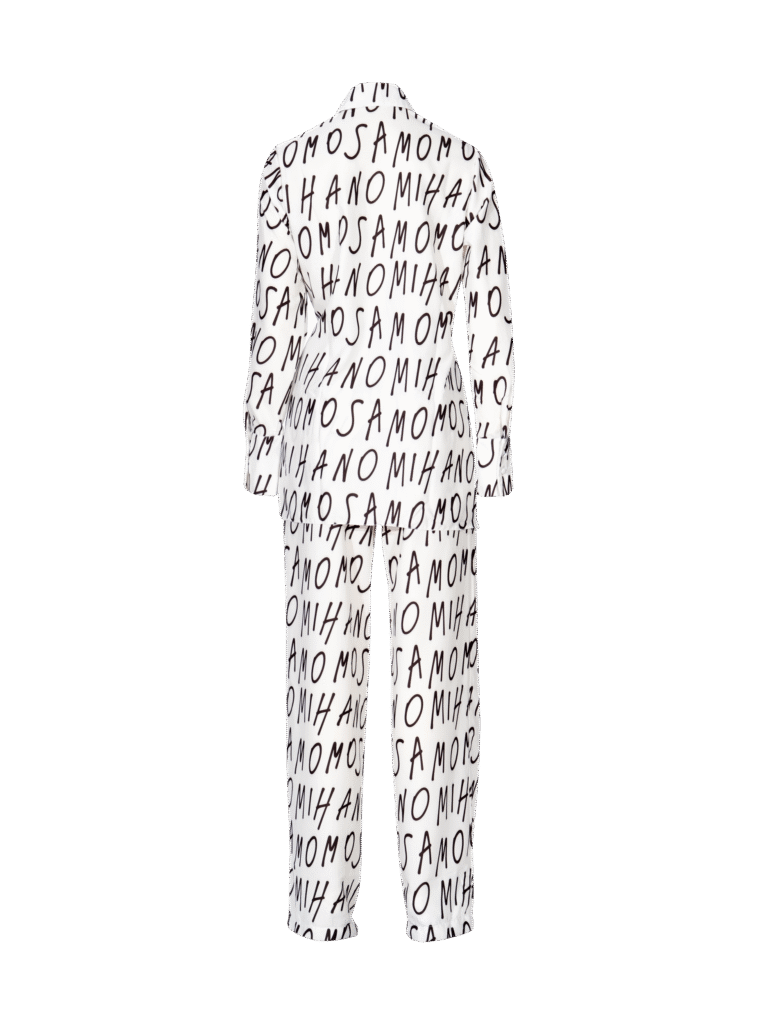 print woman's shirt in white