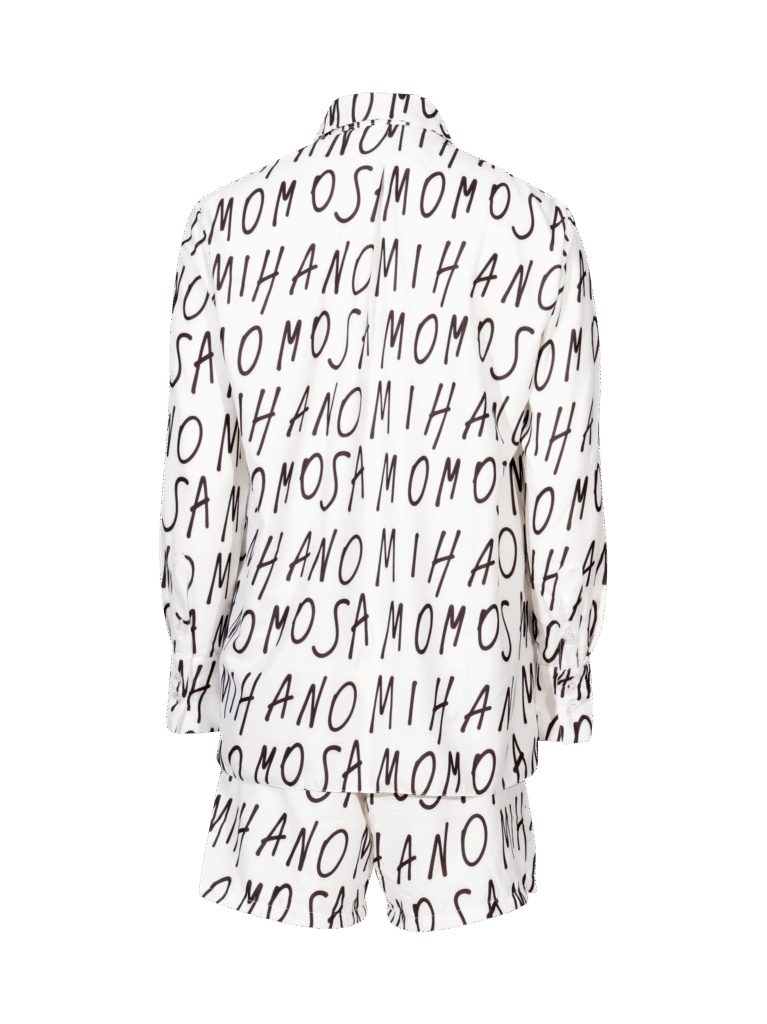 print man's shirt in white