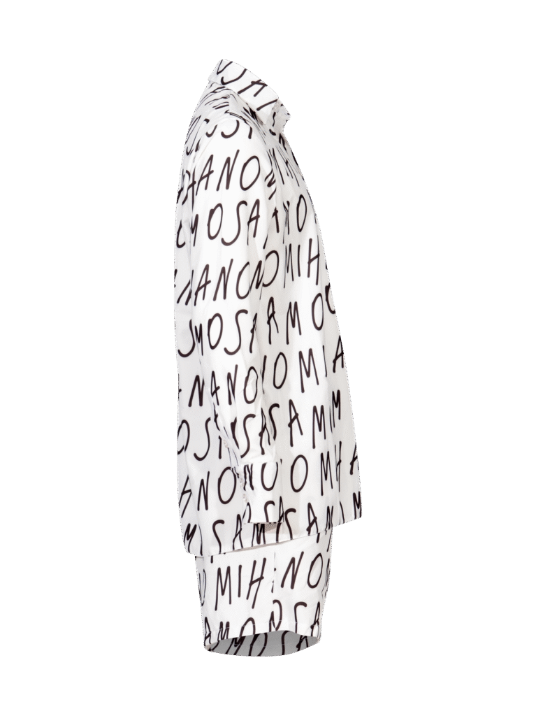 print man's shirt in white