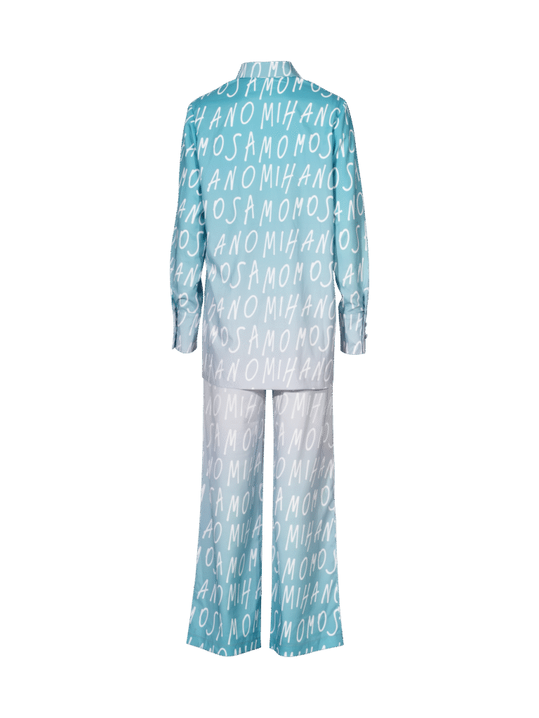 print woman's shirt gray mint