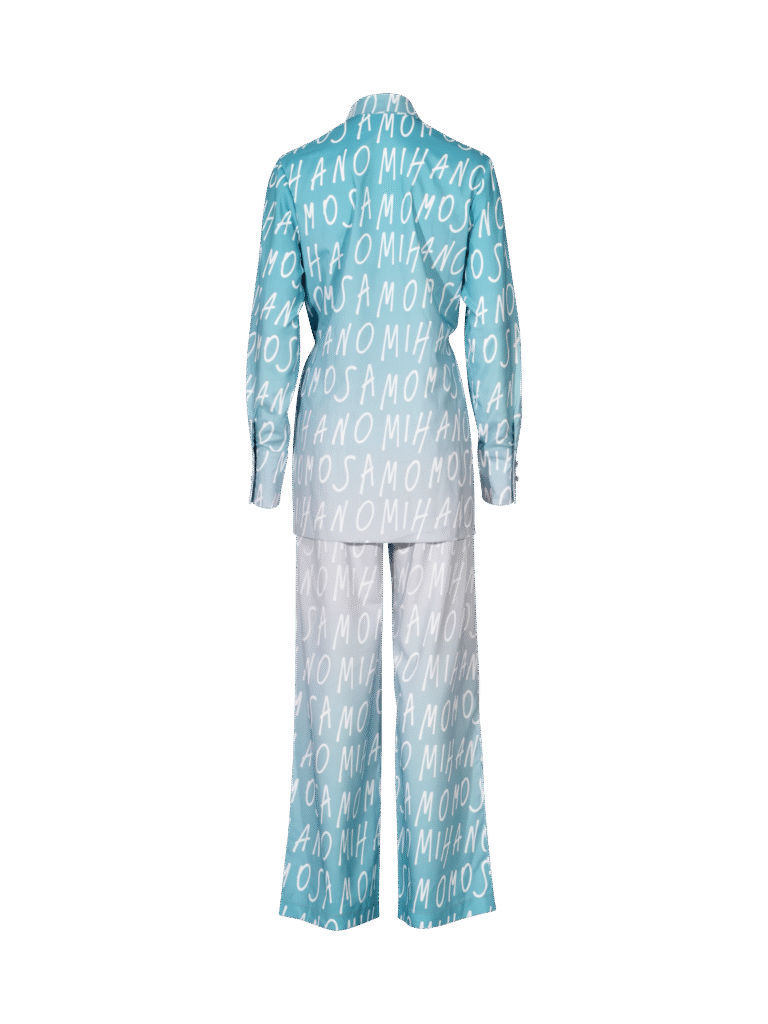 print woman's shirt gray mint