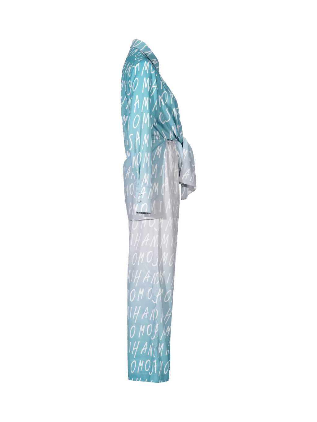 Print Woman’s Trousers In Gray Mint