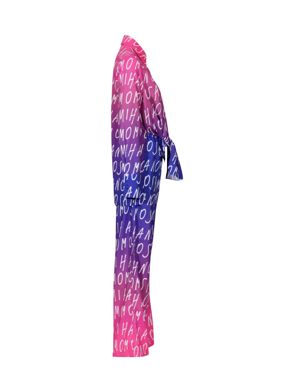 Print Woman’s Shirt Blue Fuchsia