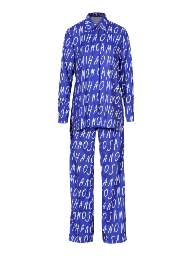 print woman's shirt in blue