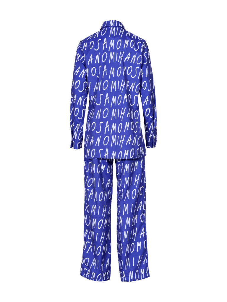 print woman's shirt in blue