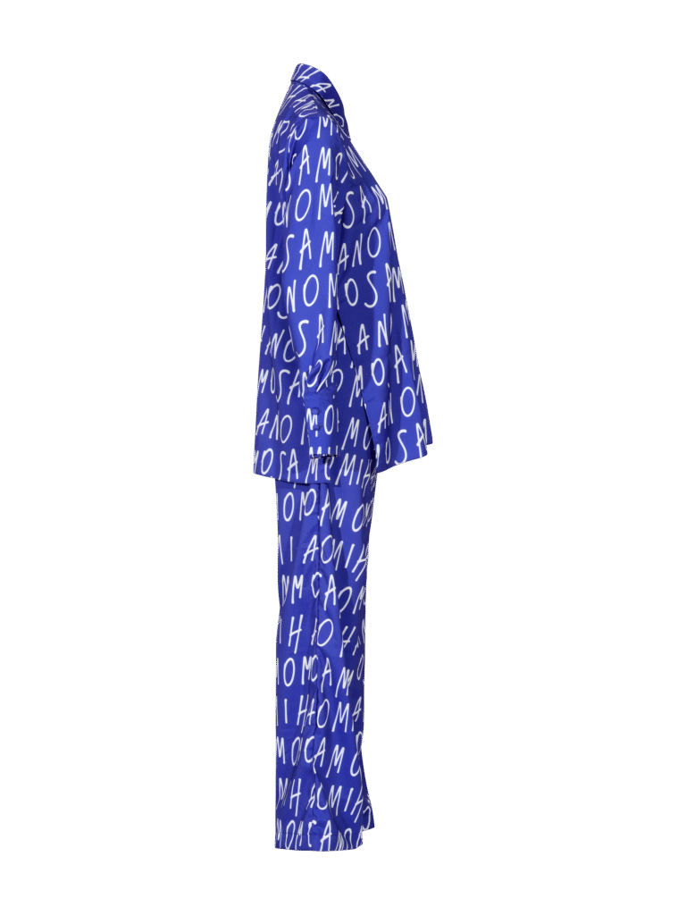 print woman's shirt in blue